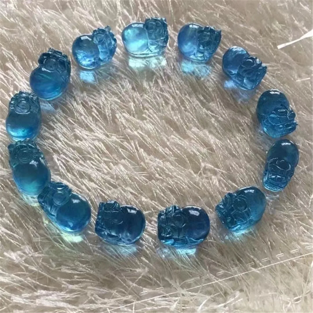 

Натуральные Синие Бриллианты для женщин и мужчин, подарок, лечебный Кристалл 13x9 мм, бусины PiXiu/PiYao, чистые камни, нитки AAAAA