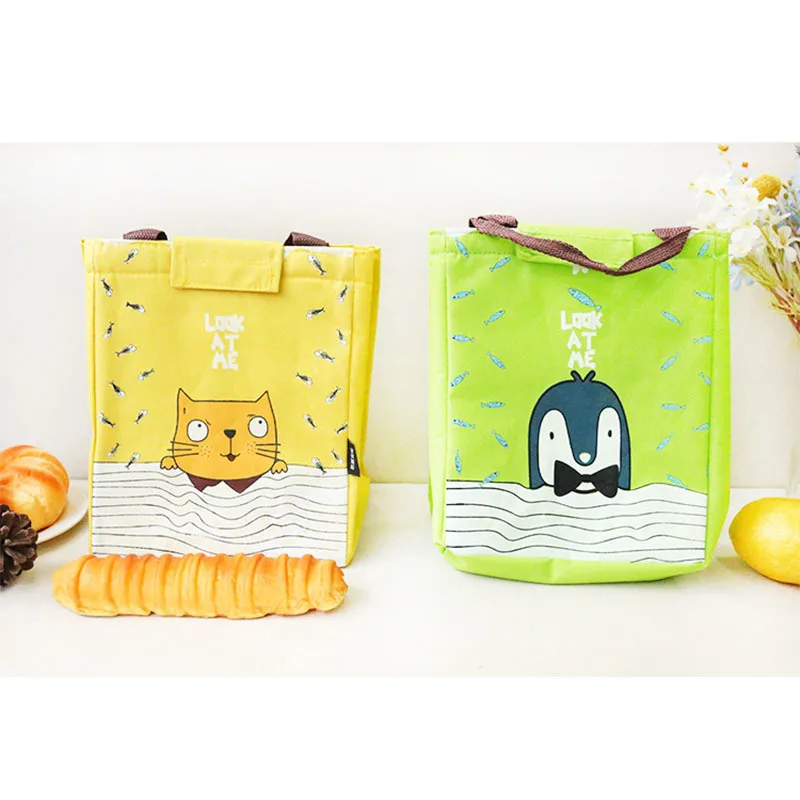 

Lunch Bags Cartoon Animal Pattern Girl Cooler Food Bag For Work Waterproof Travel Portable Women Picnic Lunch Box Bag Pouch