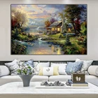 Природа фермерский пейзаж постер Томас кинкадд холст картина для украшения дома печать на стене картина для гостиной