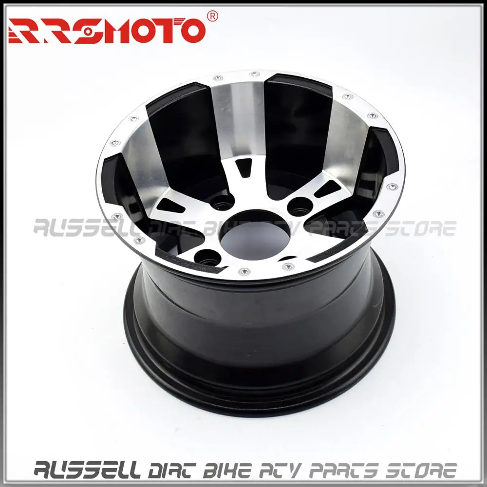 Алюминиевый 10 дюймовый квадроцикл Quad Wheel Rim GO kart Golf Багги Drift Trike Off Road 4 wheel F 21/23X7 R