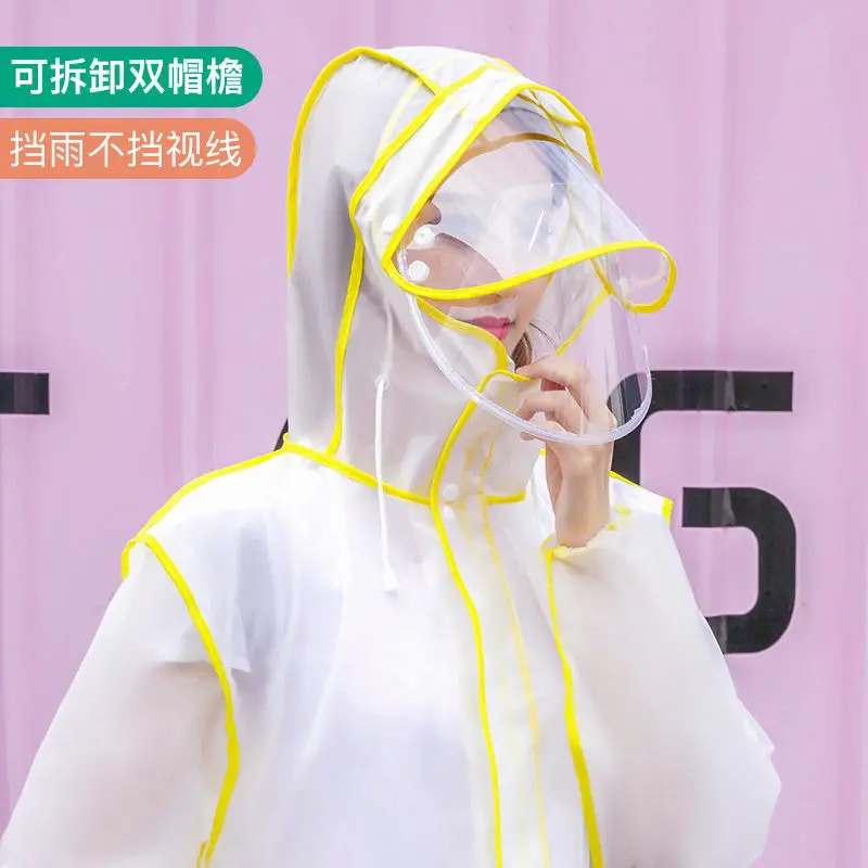 Женский дождевик с капюшоном плащ пончо для езды на велосипеде защитой от ветра