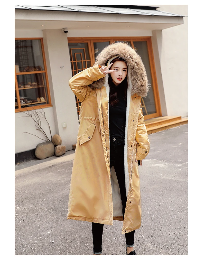 30 градусов зимняя одежда X-long parkas зимняя куртка женская меховая куртка с капюшоном Женское пальто с подкладкой из пуха Толстая зимняя куртка женская одежда