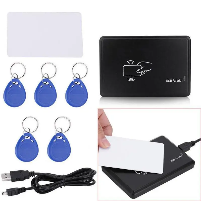 USB 125 кГц RFID считыватель писатель копия EM4305 T5567 ключ тег карт ридер копир программист горелка для контроля доступа Домашняя безопасность