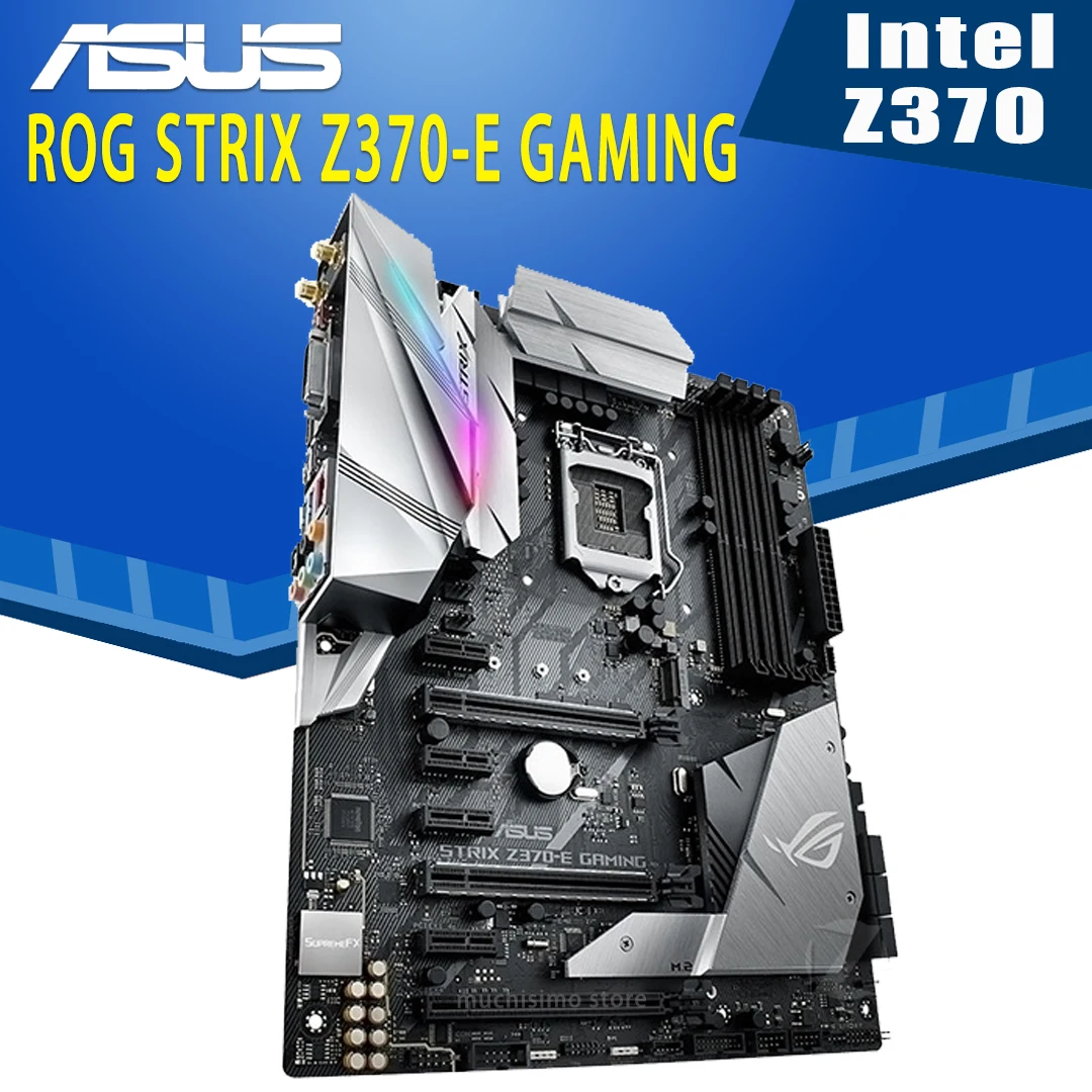 Verkauf LGA 1151 Asus ROG STRIX Z370-E GAMING Motherboard Unterstützung 8th 9th-Gen Intel Core I7/i5/i3 CPU DDR4 Overlocking Z370 Placa-Mãe