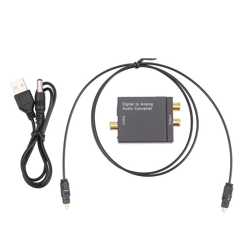 

Digital Optical Coaxial Toslink Signal to Analog Audio Converter Adapter RCA SV