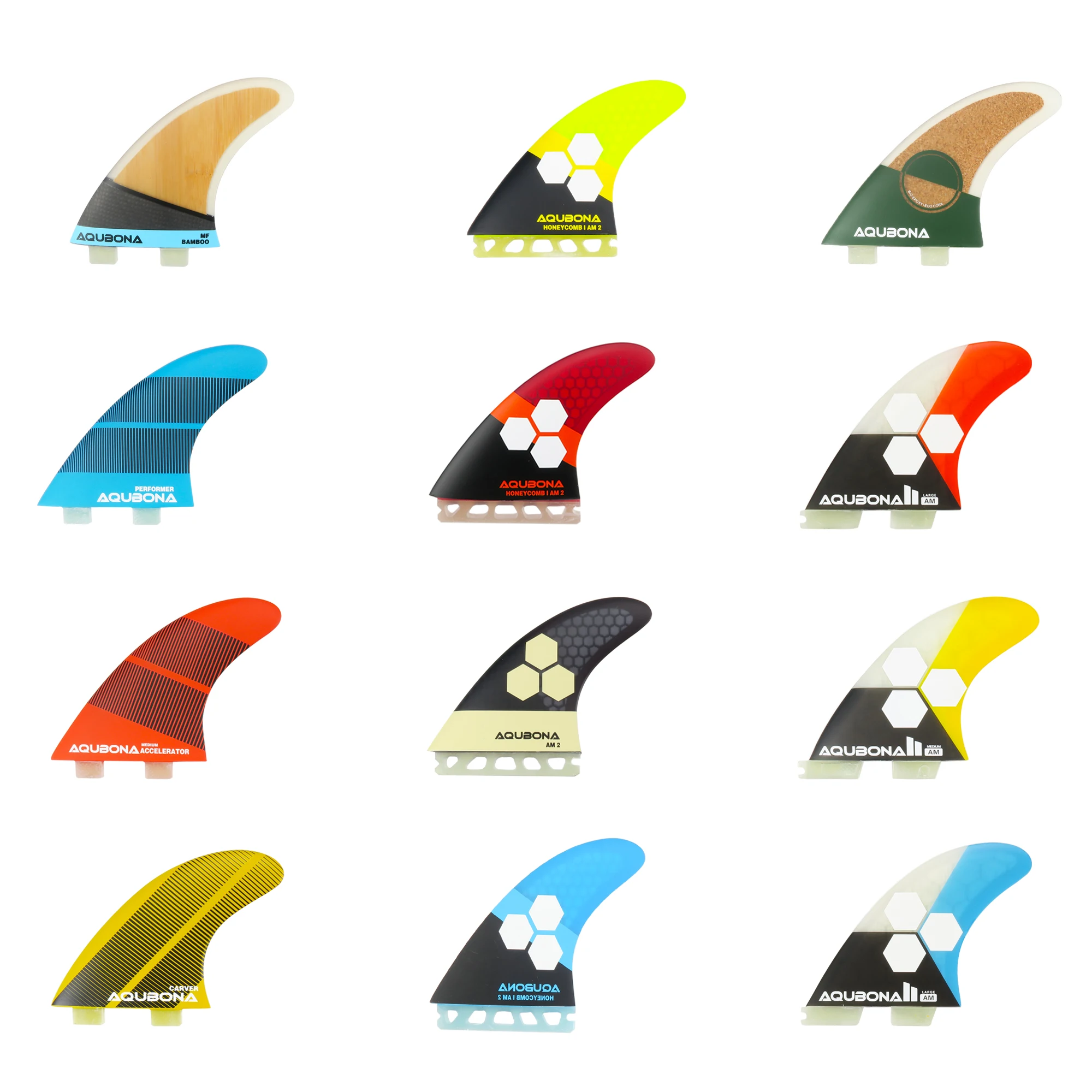 

AM Large Surfboard FCS II Thruster Fins Shortboard Surf Fins For Surfing