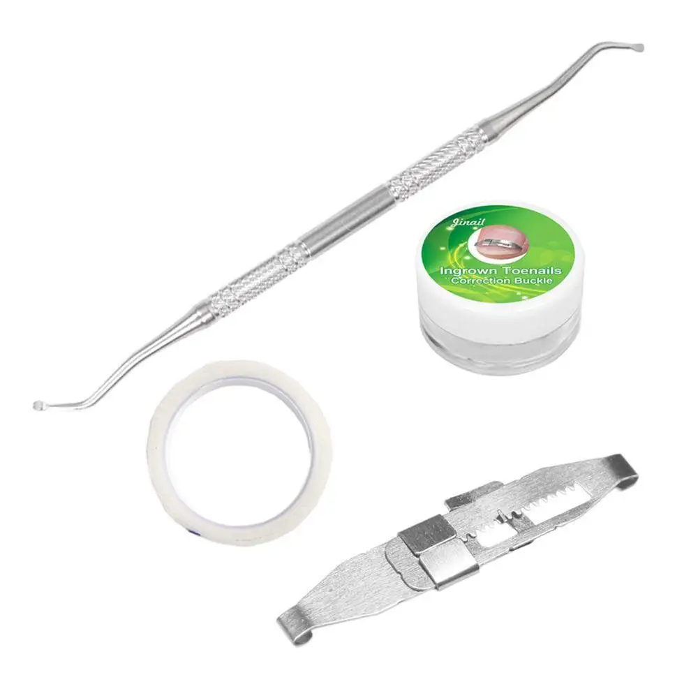 

1 Set Ingrown Toe Nail Straightening Clip Wire Fixer Tool Toenail Correction Pedicure Patch Elastic Patches Toenail Curved H5N9