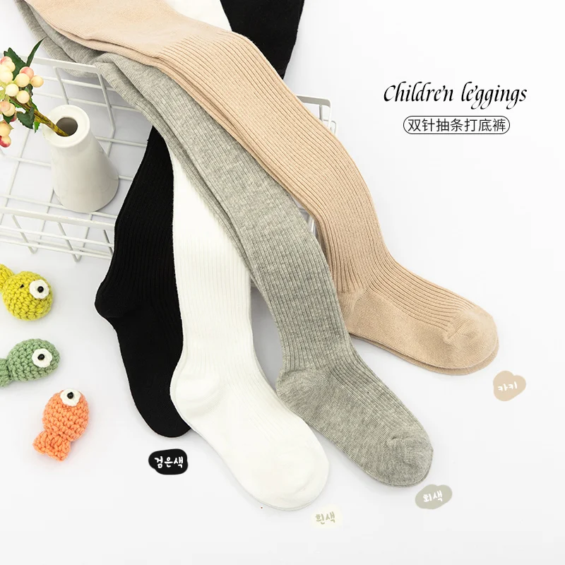 

4 Piece/Lot Vertical Stripe Girl's Pantyhose Tights Spring and Autumn Dance Exercise Socks for Children