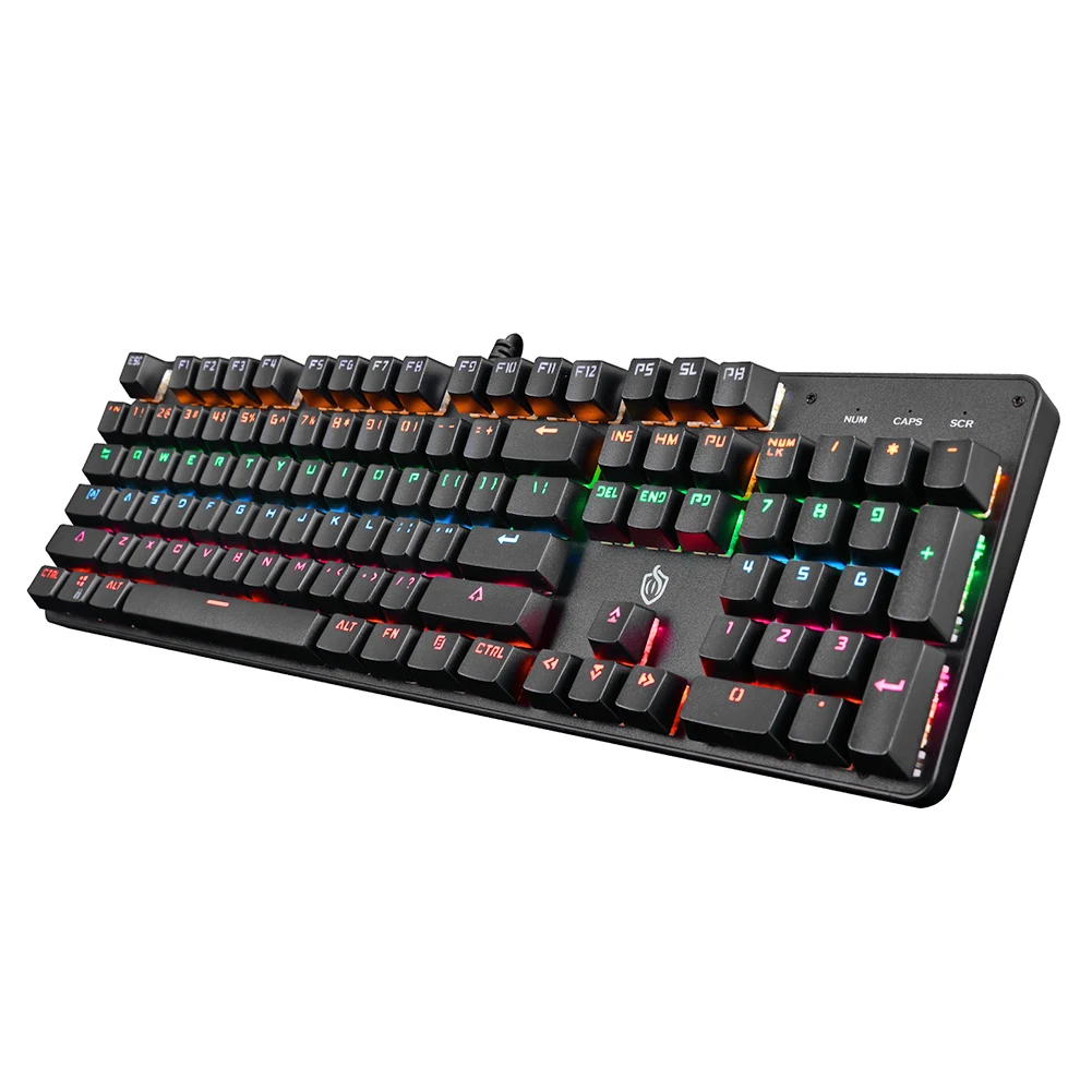 Механическая игровая клавиатура VODOOL с 104 клавишами проводная USB RGB подсветкой и