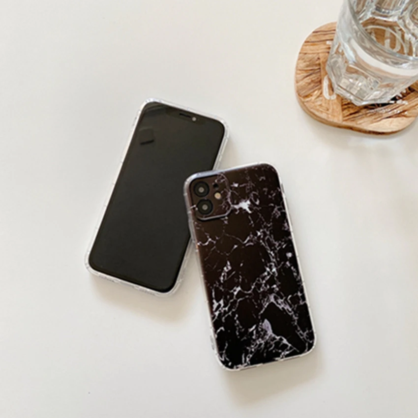 

Marble Oil Painting Embossed TPU Phone Case For iPhone 11 12Promax X 10 XR XSMAX 8 7Plus 12 Mini Se2020 Transparent Funda Cover