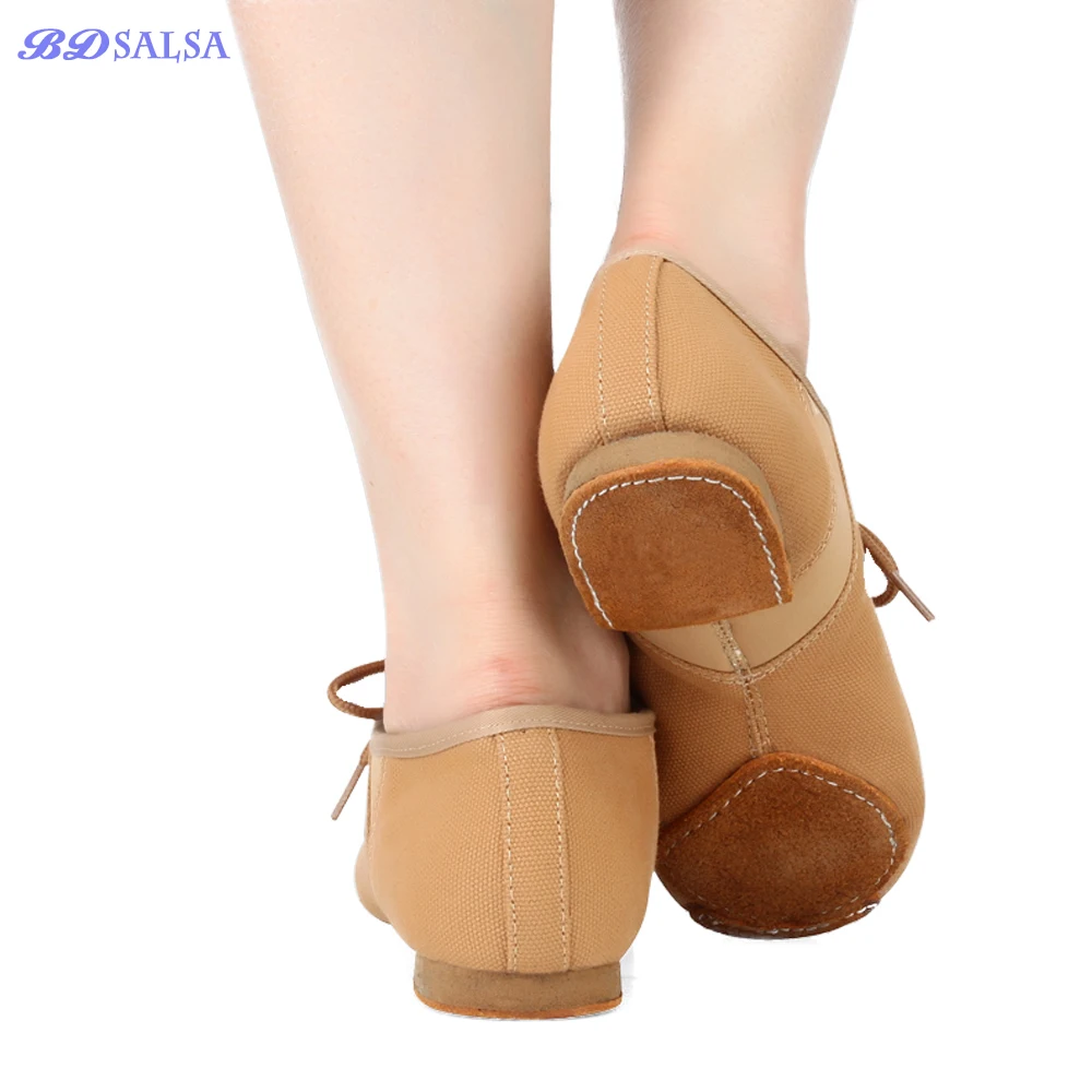 Professional Ballet Body Shoes Adult Jazz Dance Shoes Soft Bottom Breathable Cat Claw Indoor Teacher Exercise Shoes Canvas Lace