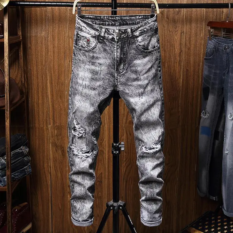 

Men's Oversize Loose Jeans Causal Long Denim Pants Vintage Trousers