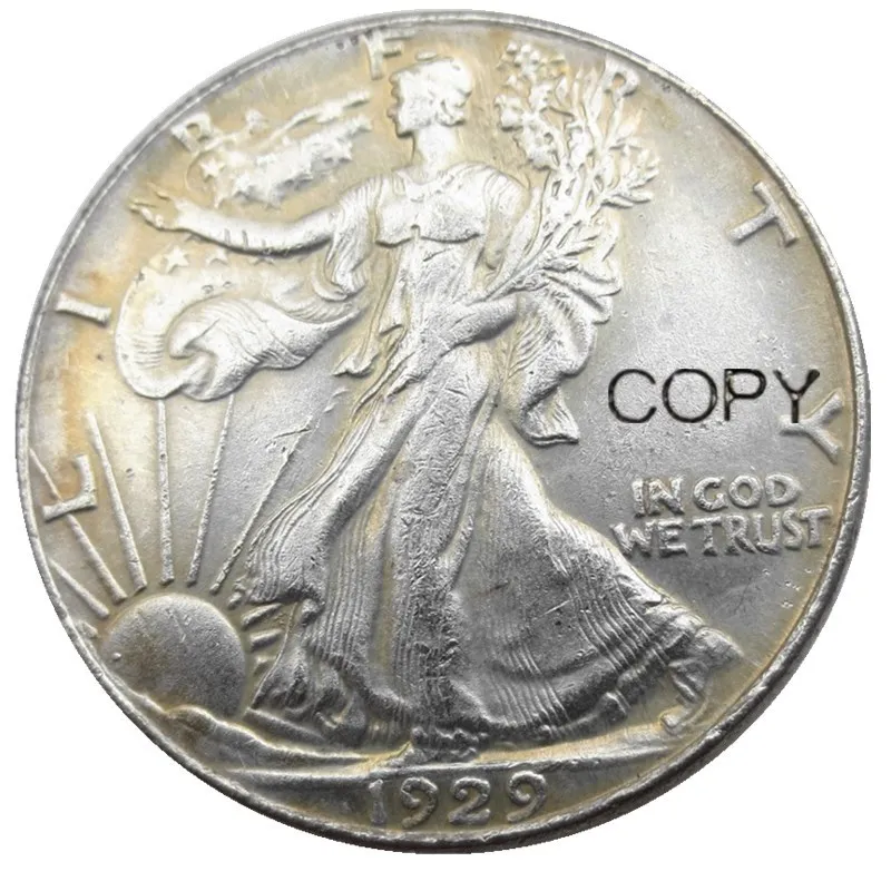 США 1929 SD идущая Свобода Половина доллара посеребренные копии монет | Дом и сад