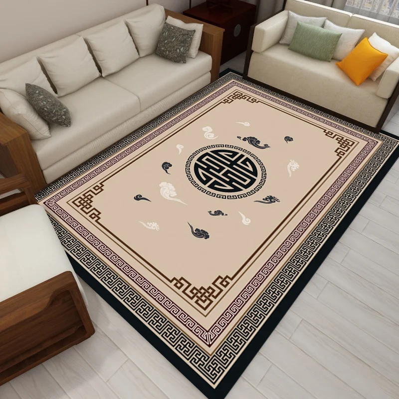 

New Living Room Bedroom Carpet Crawling Mat Simple Retro Zen Sofa Cushion Safety Non-slip Home Decoration Products