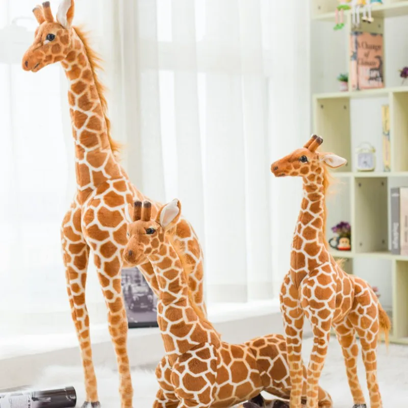 

Giant size Lifelike Giraffe Plush Toys Cute Stuffed Animal Soft Giraffe Doll Birthday Gift Kids Toy