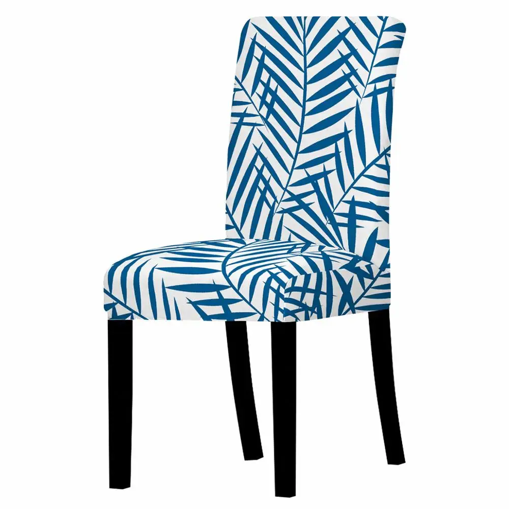 Leaf Fruit Branch Printed Chair Cover Dining Elastic Covers Spandex Stretch Modern Style Anti-dirty Removable | Дом и сад