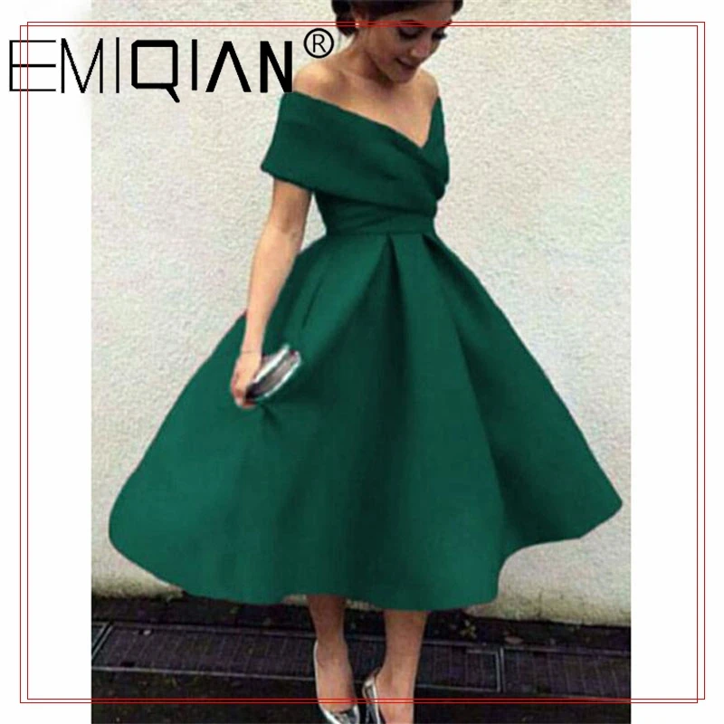 

Plus size prom party evening dresses vestido de noiva sereia gown boat neck robe de soiree prom party satin pleat dress soirée