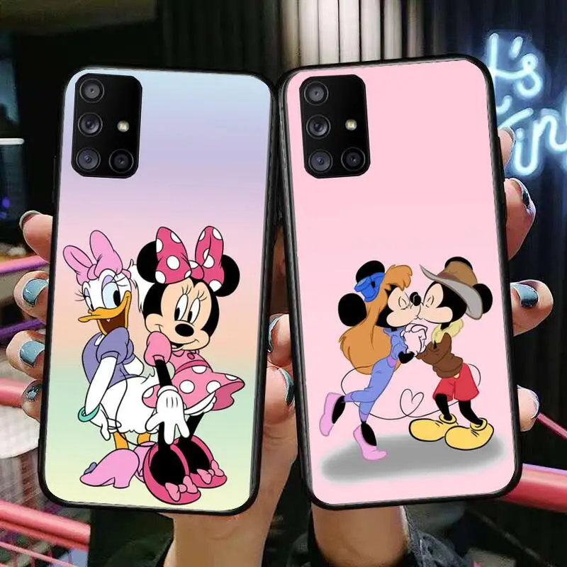 

Minnie Mouse Mickey Hug Phone Case Hull For Samsung Galaxy A50 A51 A20 A71 A70 A40 A30 A31 A80 E 5G S Black Shell Art Cell Cove