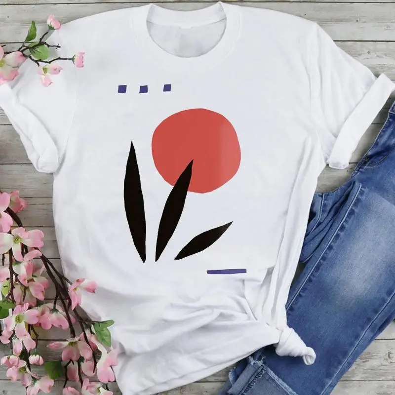 

Women Graphic 90s Casual Painting Trend Cartoon Summer Fashion Print Short Sleeve Female Clothes Tops Tees Tshirt T-Shirt