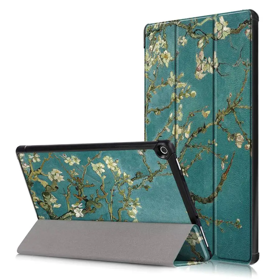 Тонкий умный кожаный чехол книжка для Amazon Kindle Fire HD 10 2019 1 дюймов HD10 2017 Чехол +