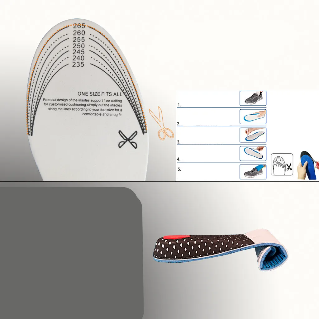 Стельки из пены ЭВА с эффектом памяти для мужчин и женщин регулируемые стельки