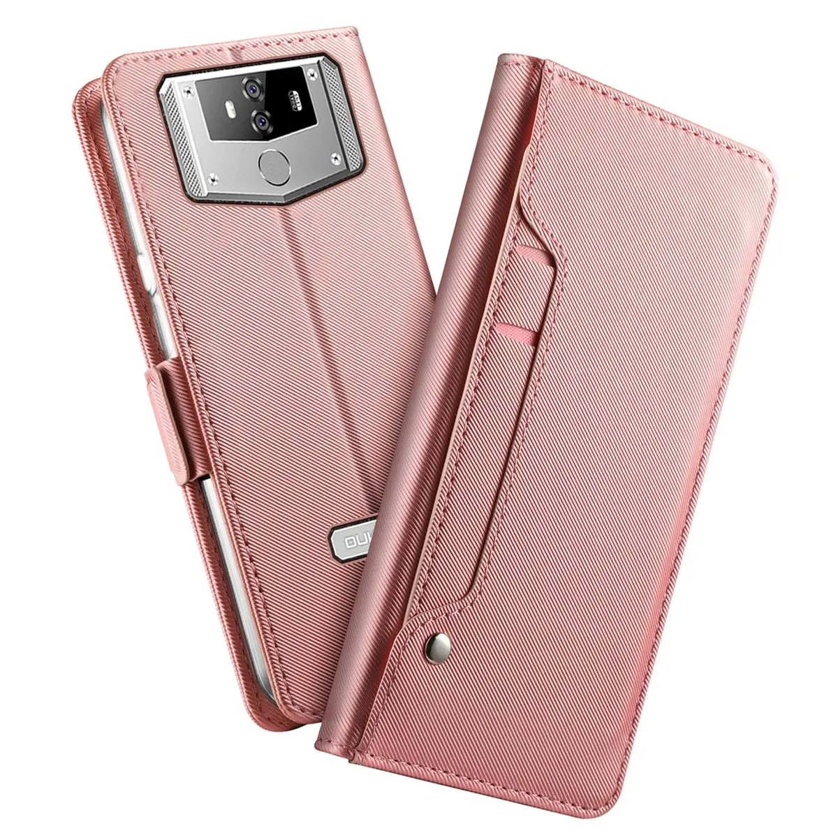 Чехол для Oukitel K12 Роскошный Матовый флип кошелек с подставкой и зеркалом