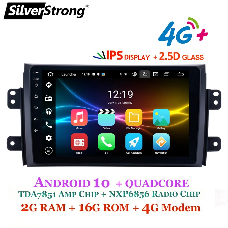 SilverStrong IPS 2.5D 2Din Android 10 автомобильное радио GPS для SUZUKI SX4 MP4 MP3 Maruti FIAT Sedici Navitel