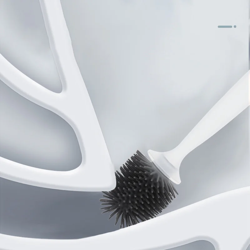 high quality silicone toilet brush clean without dead corners punch free wall mounted cleaning brush bathroom accessories free global shipping