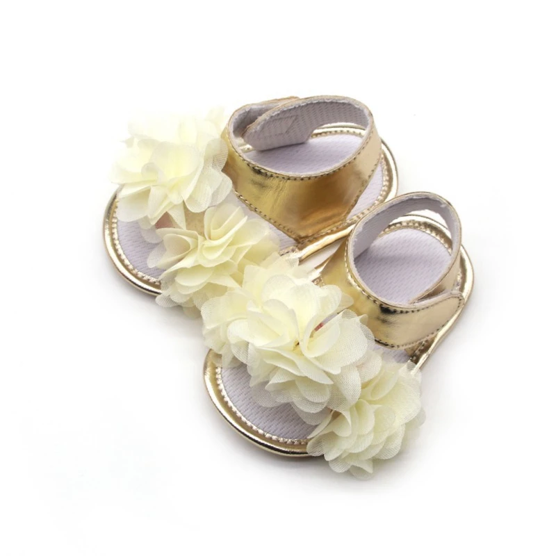 

0-18M Summer Newborn Infant Baby Girl Princess Floral Sandals Sneakers Toddler Soft Crib Walkers Shoes 2021