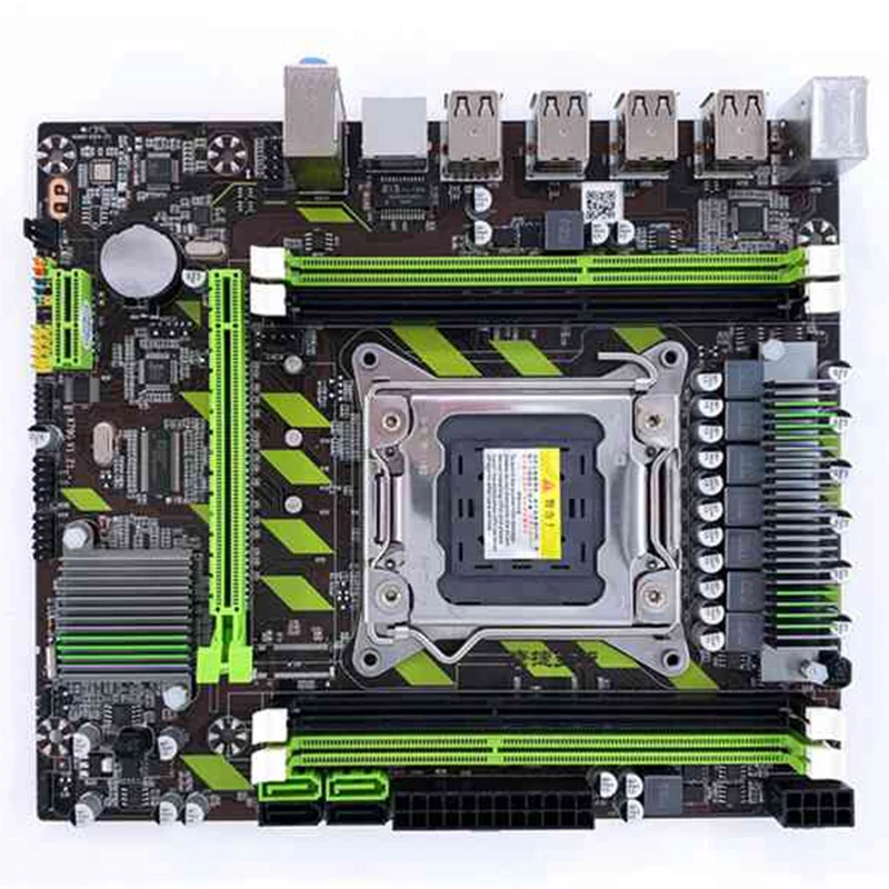 X79G материнская плата LGA2011 мини блок питания ATX комбо E5 2620 V2 Процессор 4 шт х 4GB = 16 Гб