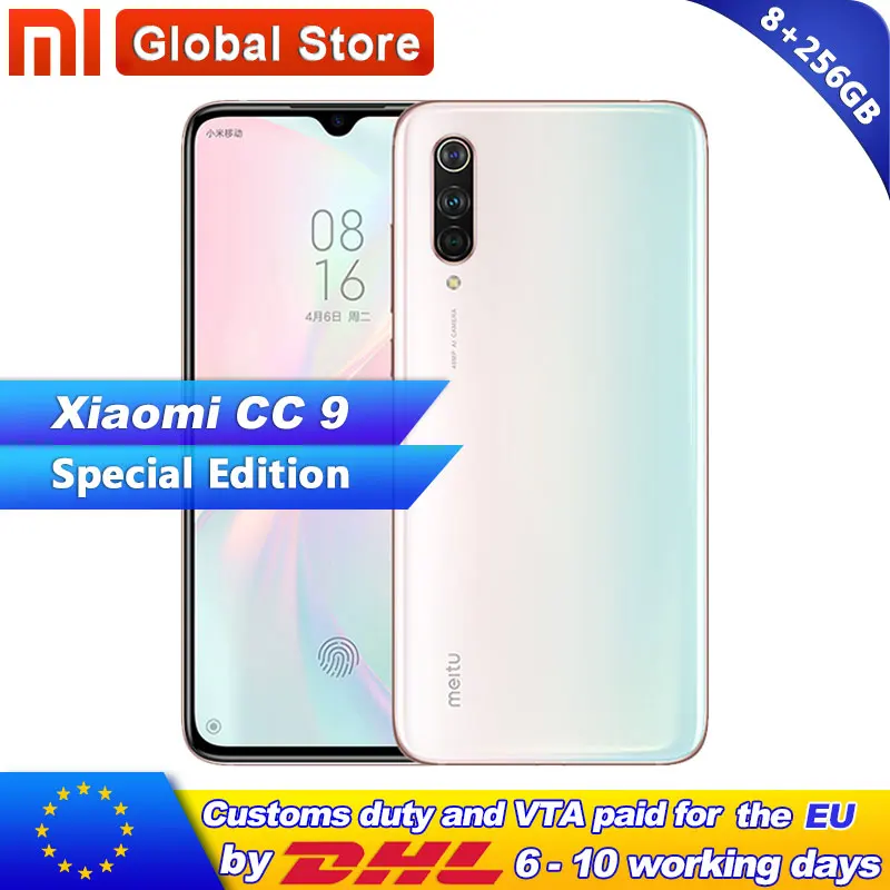 Custo mi zed Edition Xiaomi CC9 256 GB 8 Snapdragon 710 мобильный телефон Восьмиядерный 6 39 "48MP Тройная