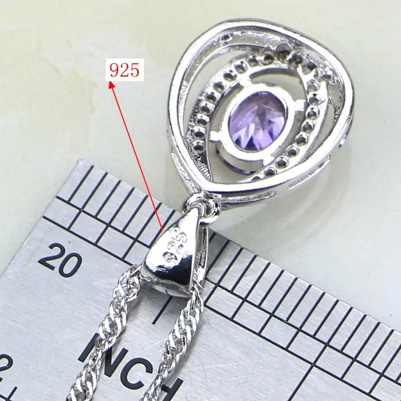 Комплект из колье и серёг серебра 925 пробы с фианитом|jewelry sets for women|silver jewelry setsterling