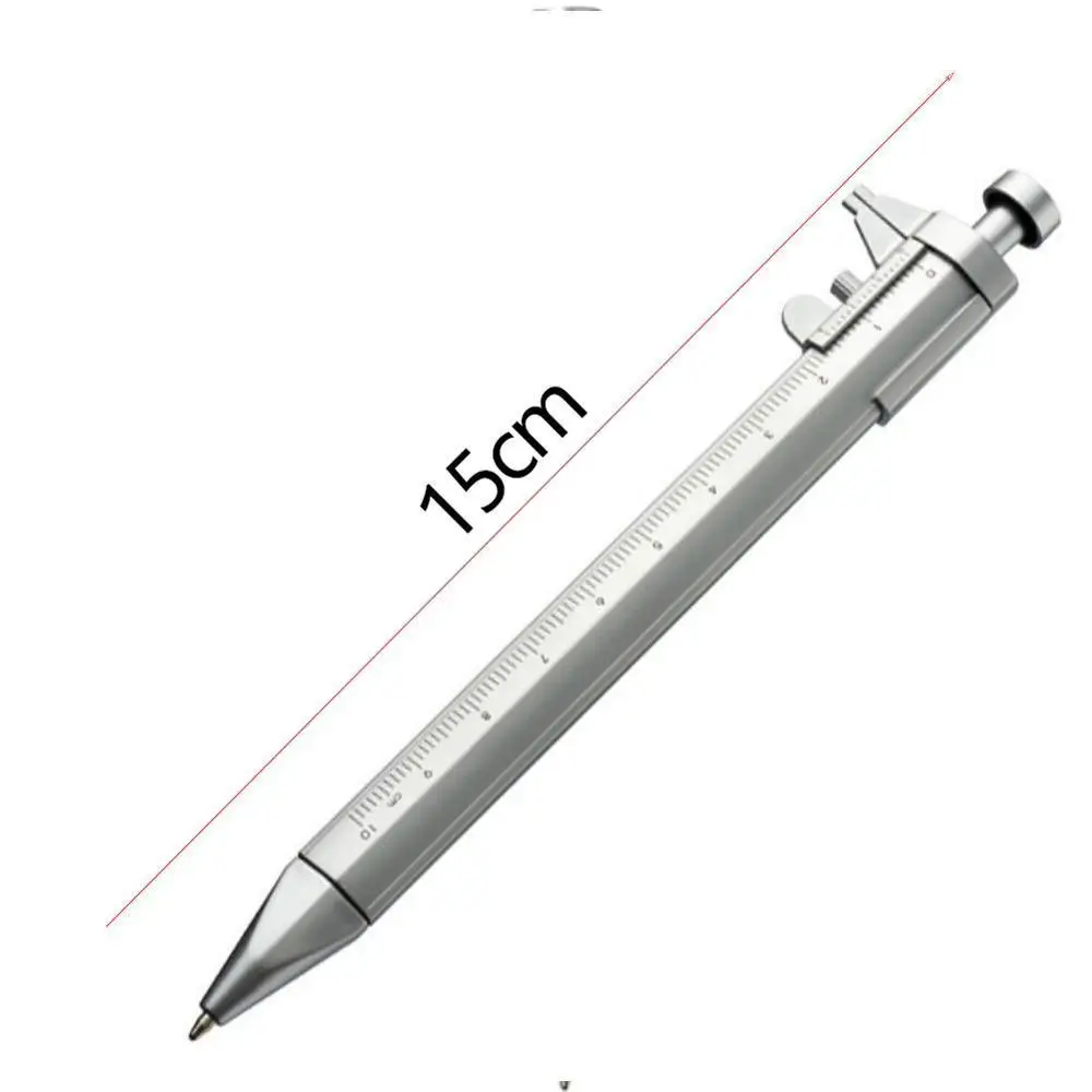 

Roller Ball Pen with Vernier Caliper Black Ink 0.5mm Supplies Novelty Writing Office Point School Gifts W5S0