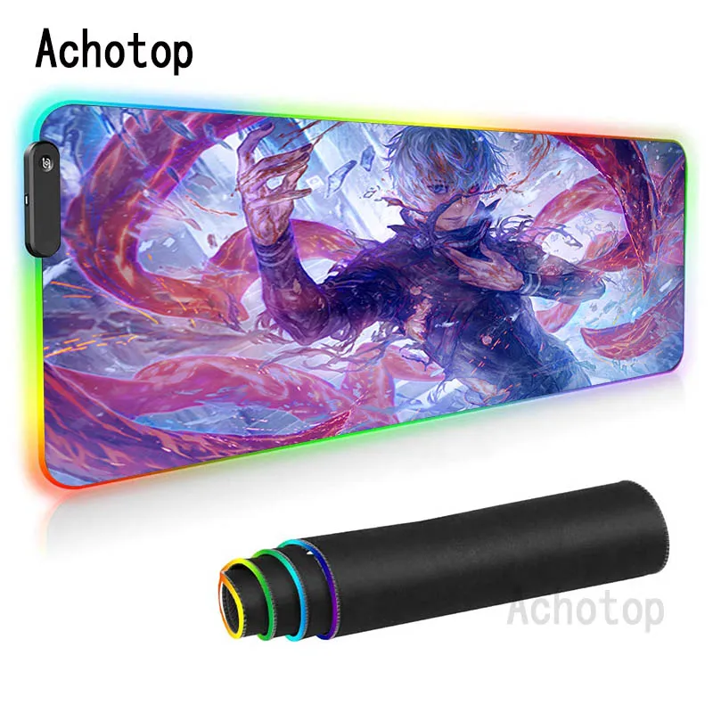 

Tokyo Ghoul Rgb Rug Mouse Pad Led Pad Sports Car with Backlit Keyboard Pad Complete Mat Deco Anime 900x400x4mm Desk Mat Mousepad