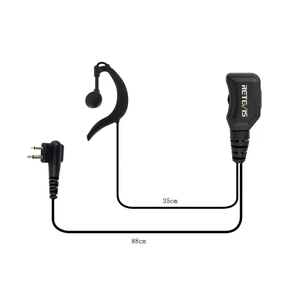2 Pin Retevis R-111 Тип PTT для переносного приемо-передатчика bluetooth наушник регулируемой