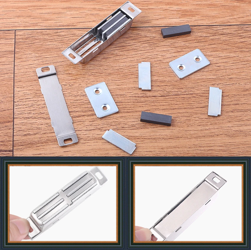 Сильные двойные Магнитные защелки для шкафа из нержавеющей стали защелка двери