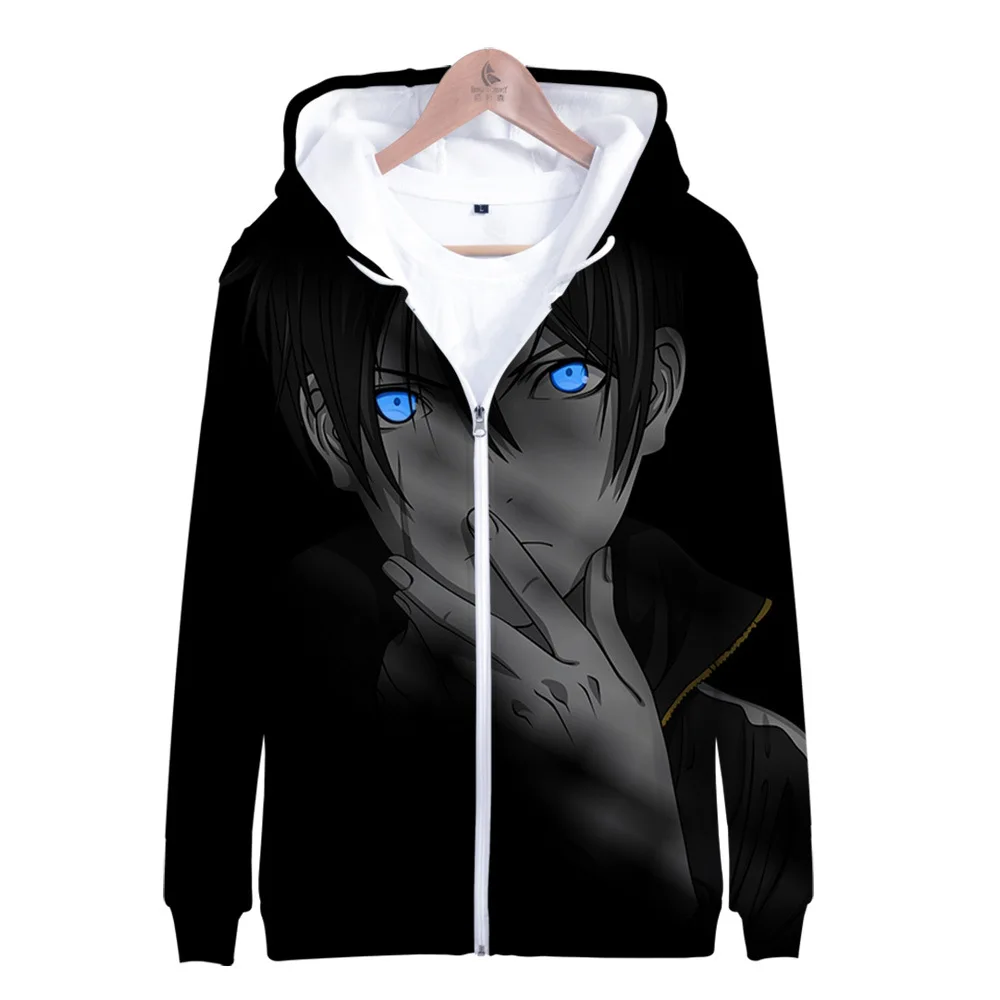 Anime Noragami Yato Hoodie Zip Up Hooded Sweatshirt Spring Hoddies Zipper Jacket Clothes for Men Women Kids Child Boy Girl 2020 | Мужская