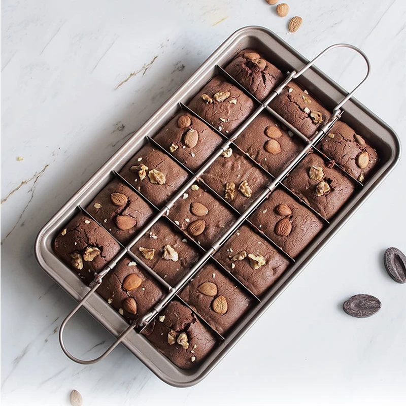 Форма для пирожных Brownie антипригарная сковорода квадратная выпечки хлеба