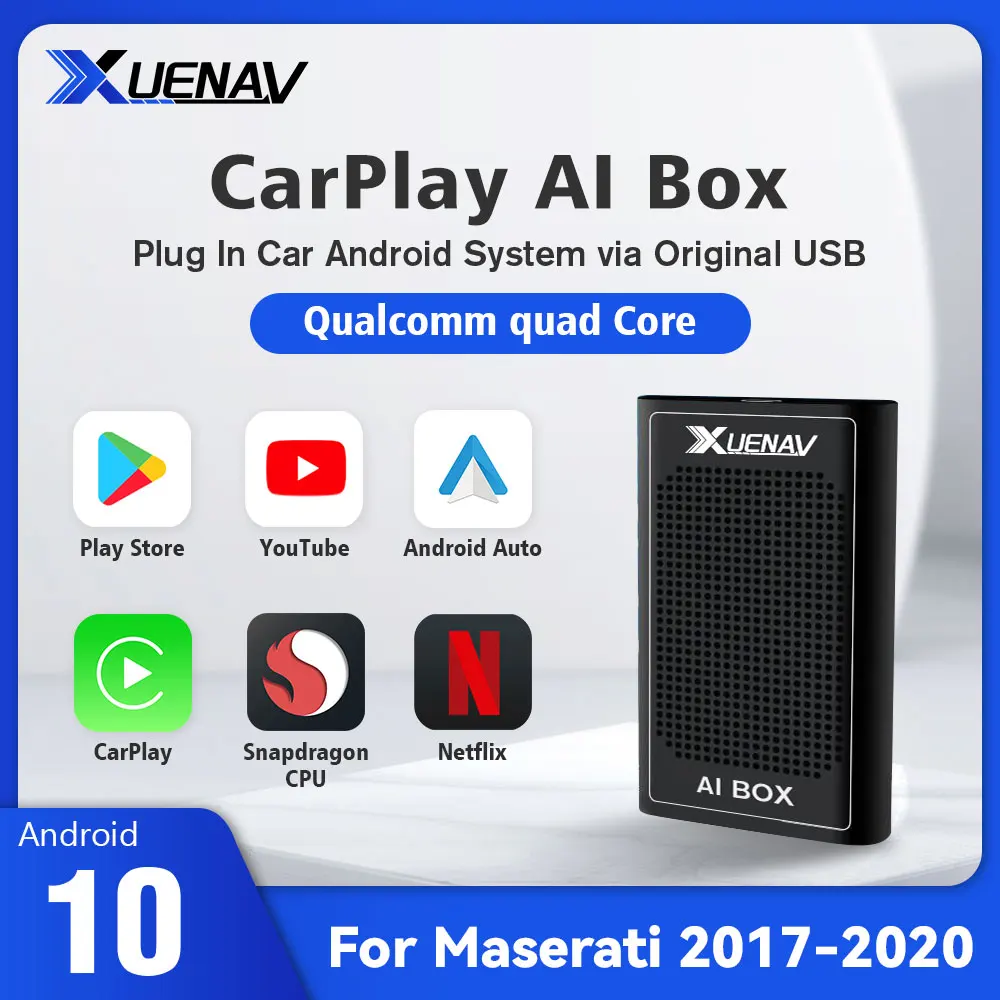 

Carplay Ai Box Wireless Carplay For Maserati Series Android Box Car Multimedia Player 2+32G Audio Navigation Audio Car Smart box