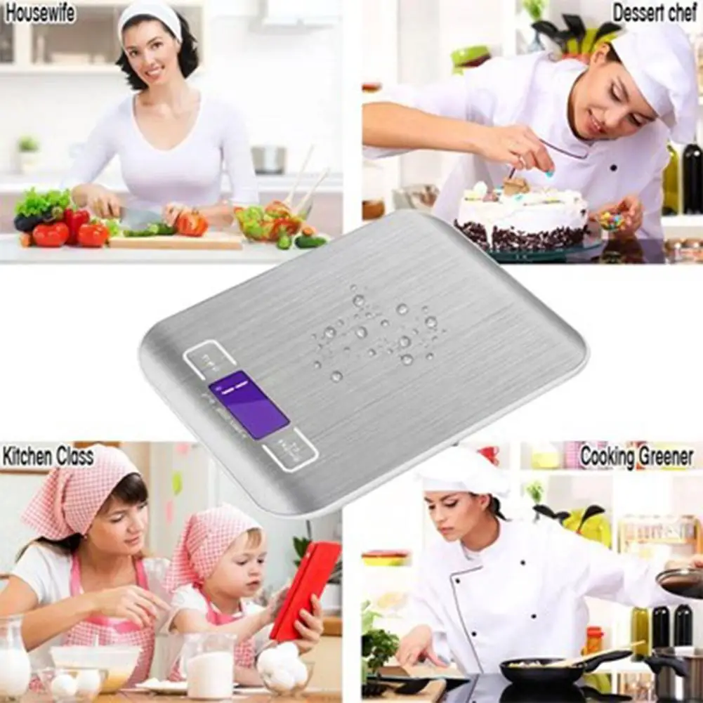 5 кг/11 фунтов цифровые кухонные весы для продуктов с подсветкой измерения в