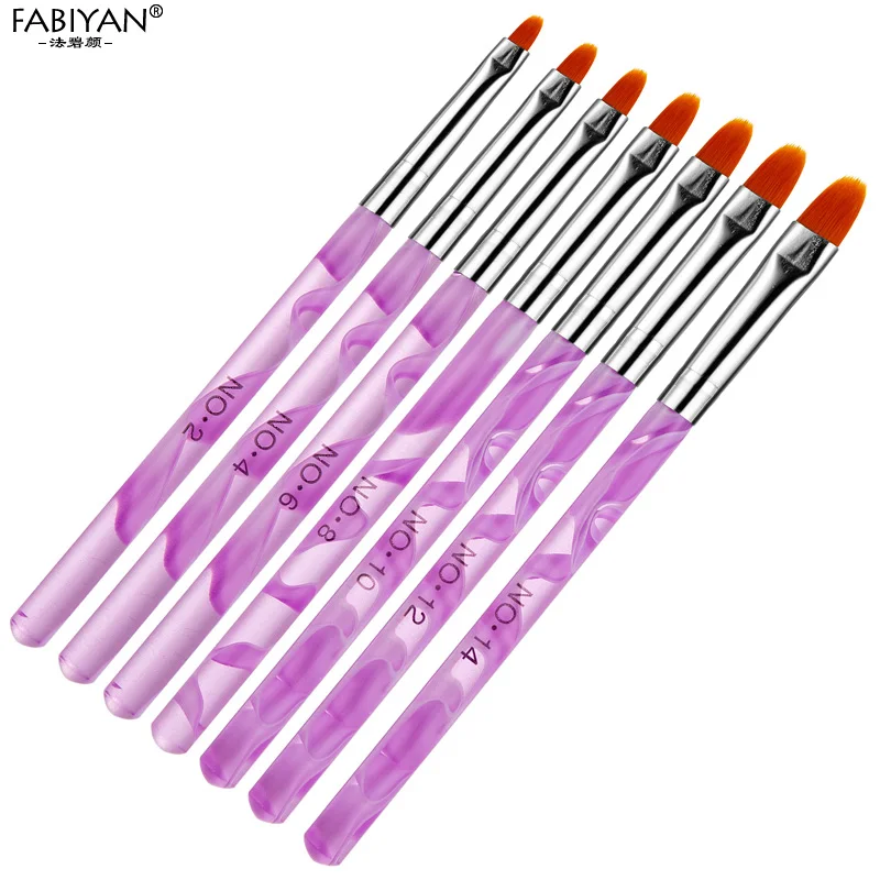 Набор из 7 акриловых планшетов для дизайна ногтей|nail art brush set|art setnail |
