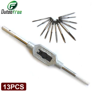 13 шт., нескользящая ручка, стальная ручка, регулируемый резьбовой ключ, инструмент с ручным M1-M3.5