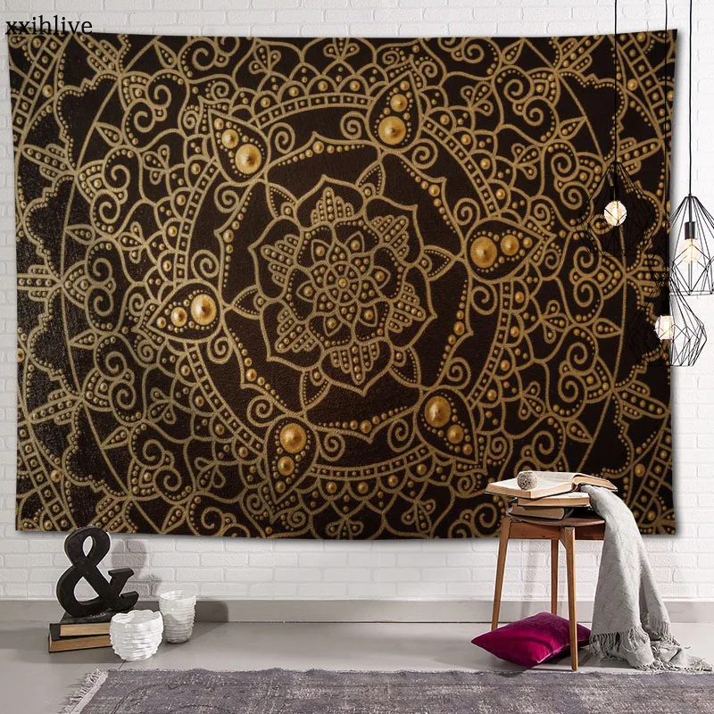

Mandala Art Tapestry Customizable Bohemian Wall Hanging Room Carpet HD Tapestries Art Home Decoration Accessories 70x95cm