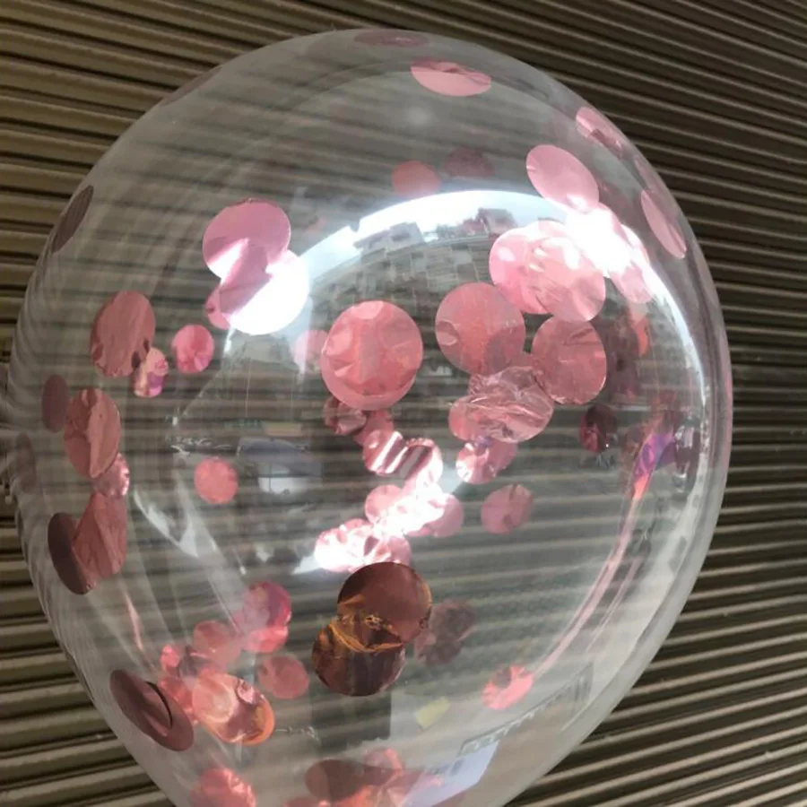 2.5cm rose gold 5 шт. прозрачные воздушные шары Золотое округлое конфетти из фольги счастливый день рождения, детский душ Свадебная вечеринка украшения прозрачные воздушные шары на Рождество - Цвет: 2.5cm rose gold
