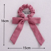 30pclot new women girls cotton bows hair scrunchieselastic hair bands for girls bowknot hair tie accessories ponytail holder