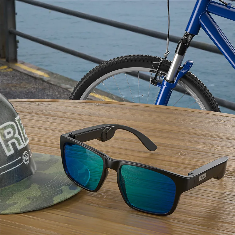 저렴한 스마트 선글라스 2 In 1 무선 블루투스 헤드셋 BT5.0 음악 안경 야외 사이클링 안경 스포츠 헤드폰 마이크 포함