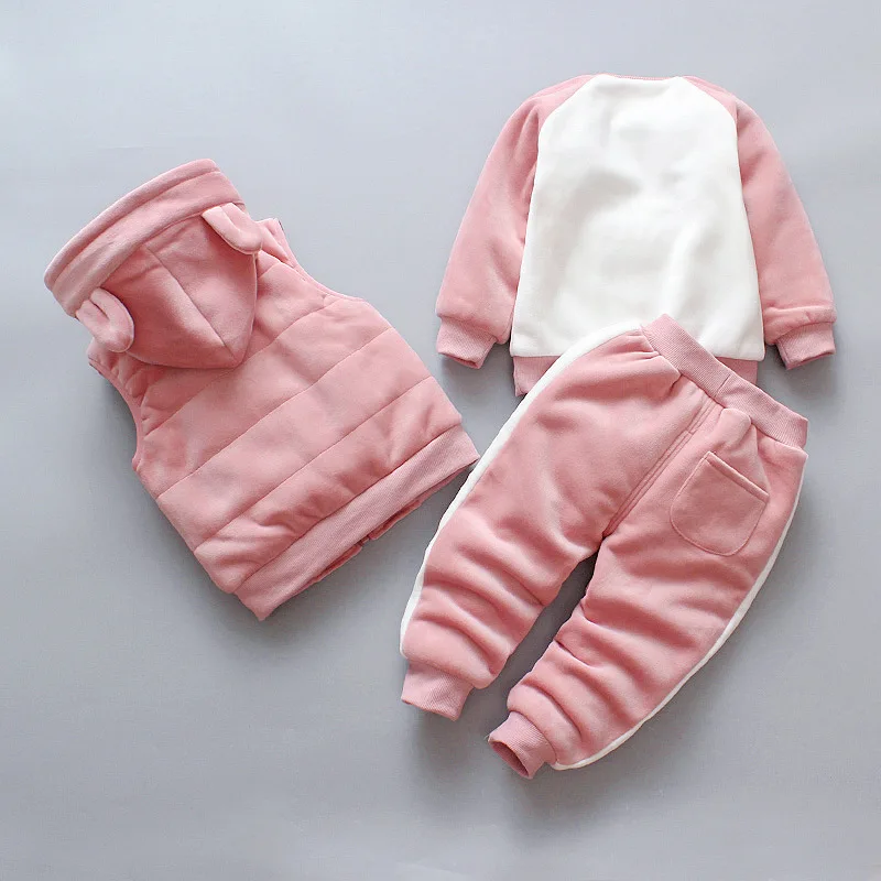 Зимний хлопковый комбинезон с рисунком кошки для девочек и мальчиков 3