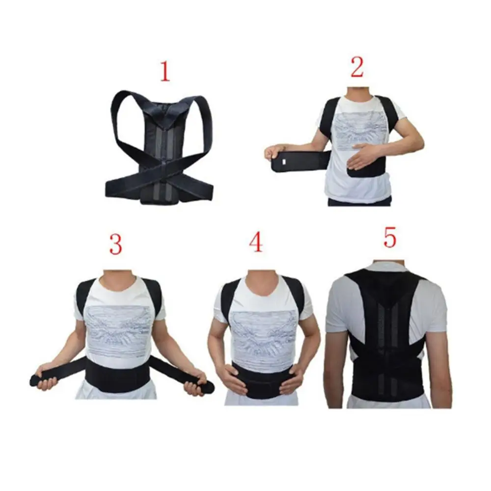 

Adjustable Back Spine Posture Corrector Adult Humpback Pain Back Support Brace Shoulder Belt Posture Correction For Man andWoman