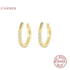 Автоклав 925 пробы Серебряные серьги для Для женщин 3 цирконами ухо клип Пронзительный Pendientes подарок для мамы 2021 тренд Винтаж золотосеребро