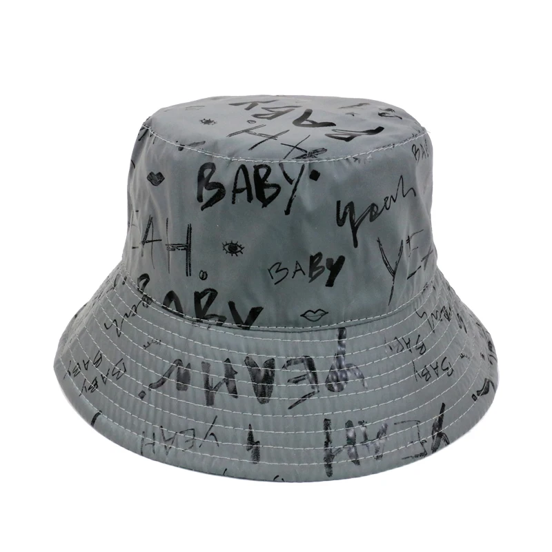 Женская и мужская шляпа-ведро Winfox модная светящаяся шляпа с буквенным принтом от
